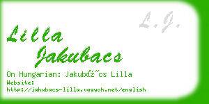 lilla jakubacs business card